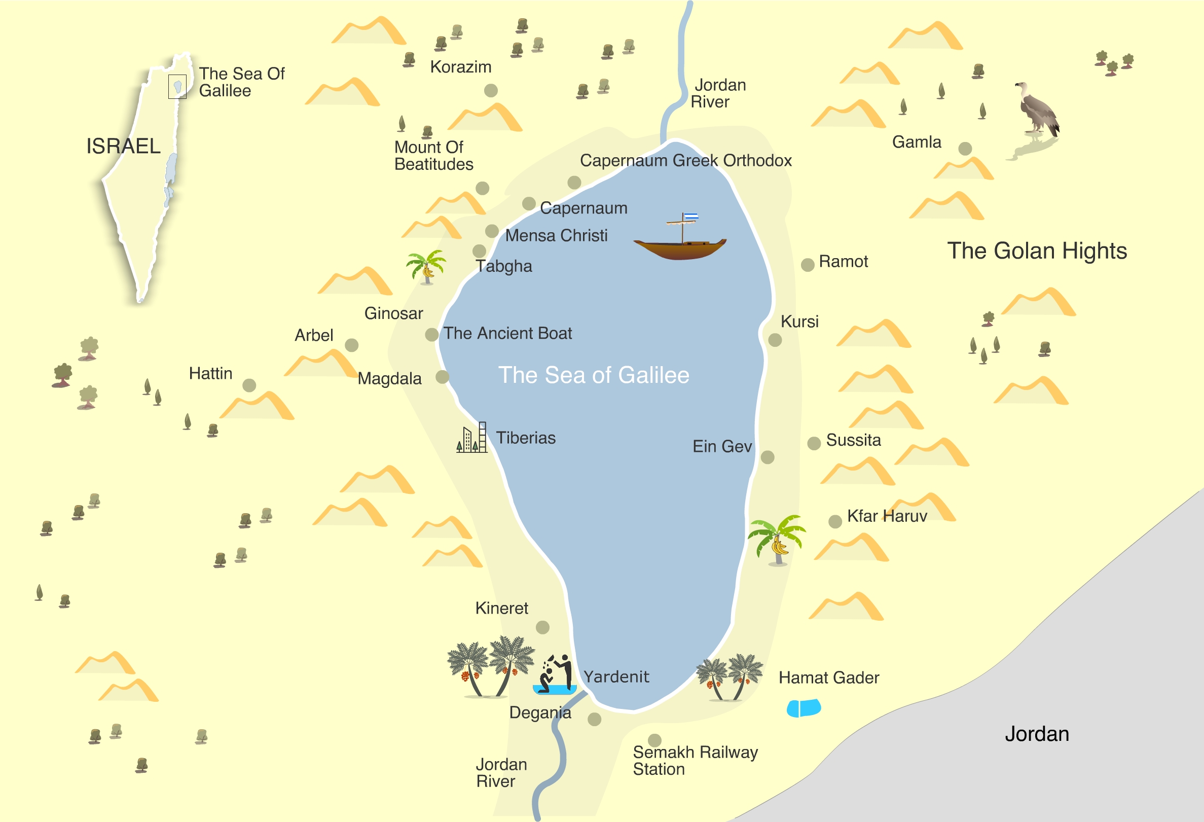 map sea of galilee